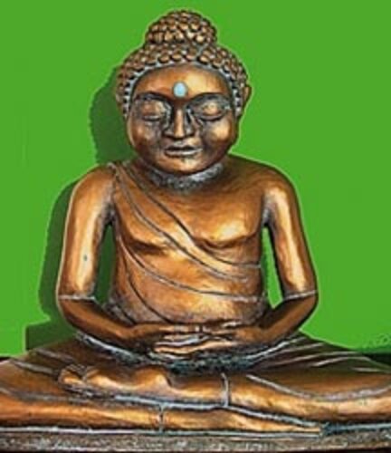 Buddha mit Gold bemalt